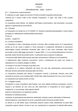 Scarica lo statuto completo dell`Azienda Turismo