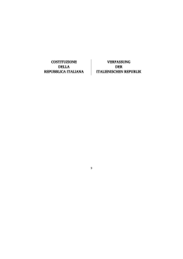 COSTITUZIONE DELLA REPUBBLICA ITALIANA VERFASSUNG