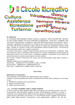 1 IL CIRCOLO La Costituzione della Repubblica Italiana, riconosce