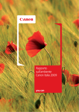Rapporto sull`ambiente Canon Italia 2009