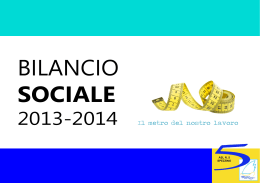 Bilanco Sociale 2013-2014