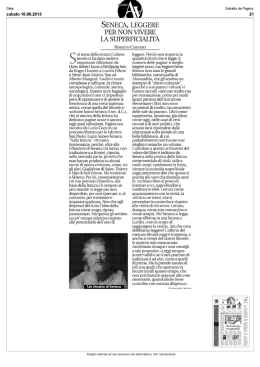 Seneca, leggere per non vivere la superficialit&agrave;