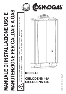 MANUALE DI INSTALLAZIONE USO E MANUTENZIONE PER