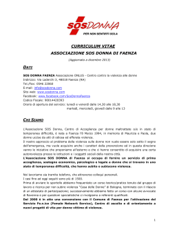 cv_sosdonna_2014 - Sito Ufficiale del Comune di Faenza