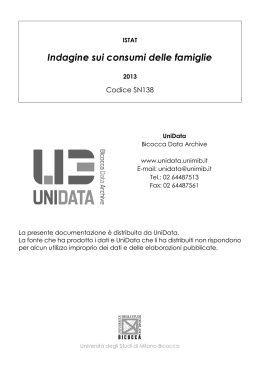 Indagine sui consumi delle famiglie