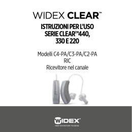 ISTRUZIONI PER L`USO SERIE CLEAR&trade;440, 330 E 220
