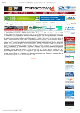 Stampa - Cuneocronaca.it - informazione, cronaca, notizie e news in