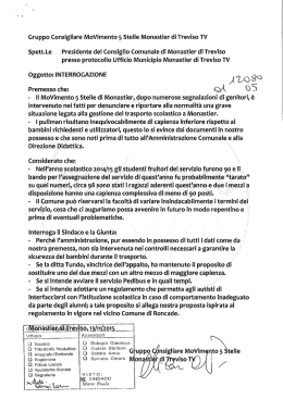 Gruppo Consigliare Movimento 5 Stelle Monastier di