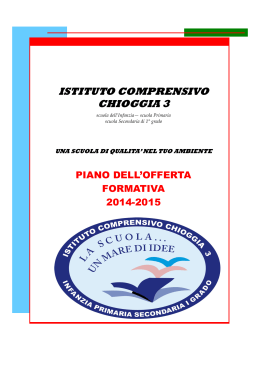 POF-2014-2015 - Istituto Comprensivo Chioggia 3