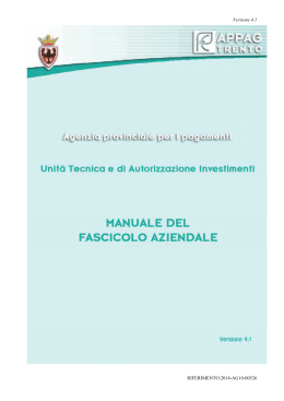 Manuale Fascicolo Aziendale versione 4.1 - Appag