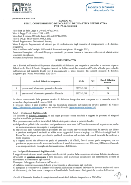 É? - Servizio di hosting - Università degli Studi Roma Tre