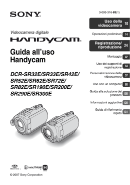 Guida all`uso Handycam