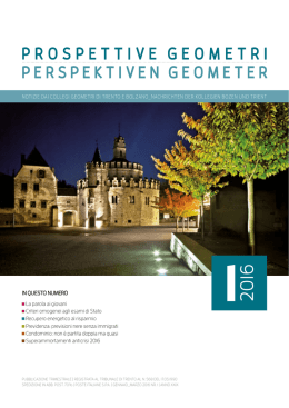 NOTIZIE DAI COLLEGI GEOMETRI DI TRENTO