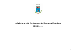 Relazione sulla Performance 2012
