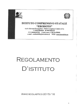 Regolamento di Istituto A.S. 2015-16