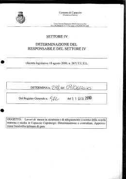 settore iv - Comune di Capaccio