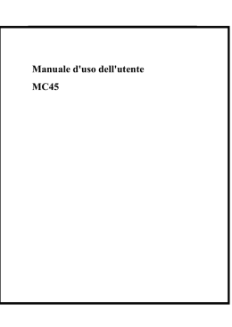 Manuale d`uso dell`utente MC45