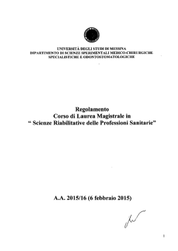 06 02 2015 Regolamento CdLM in SRPS coorte 2015 16