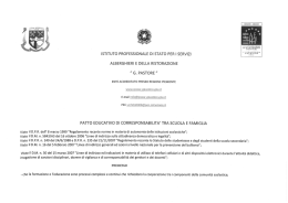 Patto educativo di corresponsabilità tra scuola e famiglia
