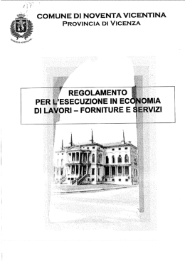 regolamento lavori in economia