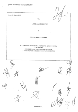 Verbale di accordo per il rinnovo del CCNL del 09-09-2010