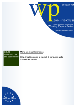 pdf - IUSE Working Papers - Istituto Universitario di Studi Europei