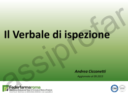 Il Verbale di ispezione