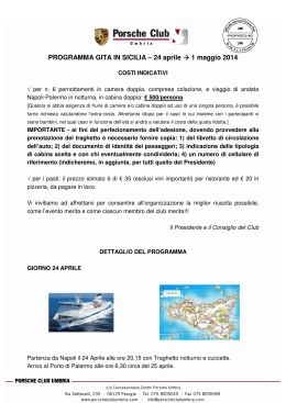 PROGRAMMA GITA IN SICILIA – 24 aprile → 1 maggio 2014