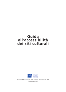 Guida all`accessibilità dei siti culturali