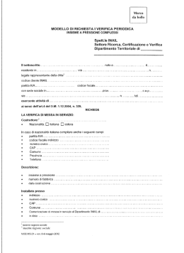 modello di richiesta i verifica periodica insieme a presseqne complessi