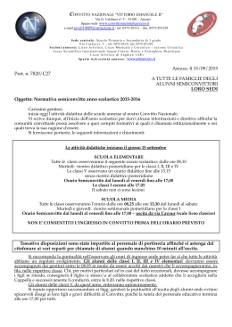 Regolamento Semiconvitto 2015/16