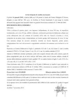 descrizione degli immobili - Aste Giudiziarie Avellino