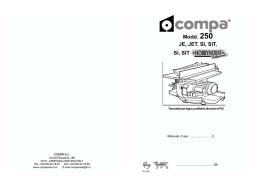Modd. 250 JE, JET, SI, SIT, SI, SIT