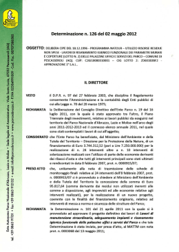 Scarica il documento - Parco Nazionale d`Abruzzo Lazio e Molise