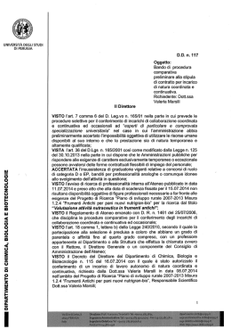 Scarica il bando - Dipartimento di Chimica