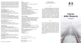 Giorno della Memoria - Istituto ligure per la storia della Resistenza e