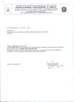 Sciopero Personale Scuola - Liceo Volta