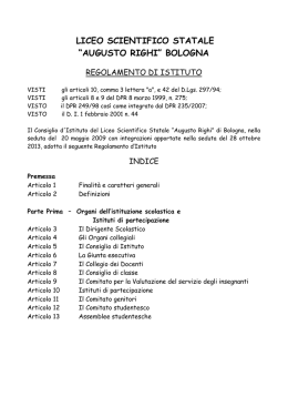 Scarica - liceo scientifico augusto righi