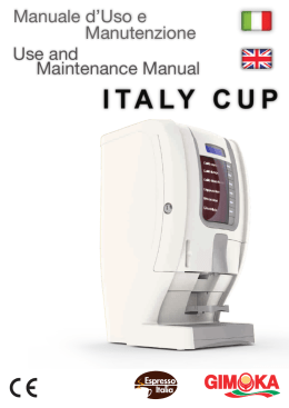 Table Top-Italy Cup-Manuale Uso e Manutenzione