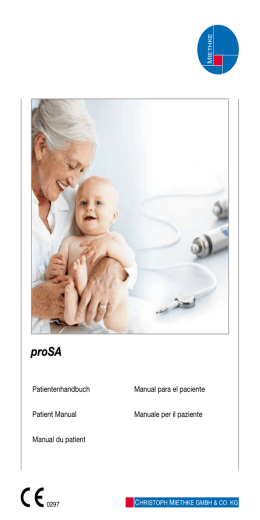 Patientenhandbuch Manuale per il paziente Patient