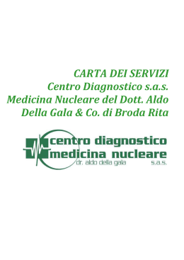 Carta dei Servizi - Centro Diagnostico Medicina Nucleare del Dr