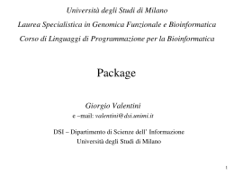 Package - Università degli Studi di Milano
