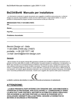 manuale della centralina be23
