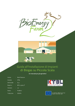 Guida all`Installazione di Impianti di Biogas su