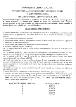 fondazione girola onlus - Università degli Studi di Bergamo