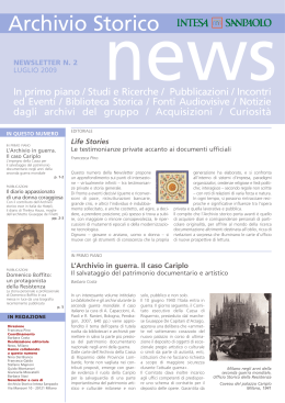 Newsletter n. 2 - Progetto Cultura