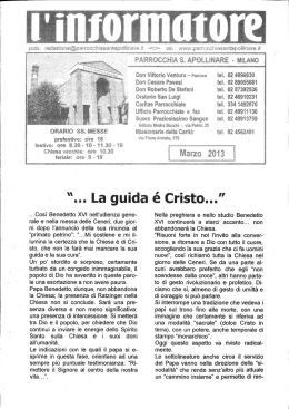 Informatore 2013-03 - Parrocchia di Sant`Apollinare in Baggio
