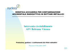 Intervento c/o stabilimento AFV Beltrame Vicenza