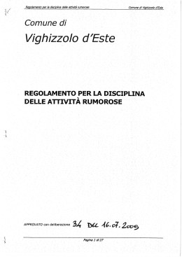 disciplina attivita` rumorose