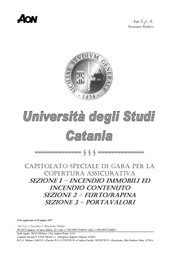 Capitolato - Università degli Studi di Catania